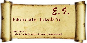Edelstein István névjegykártya